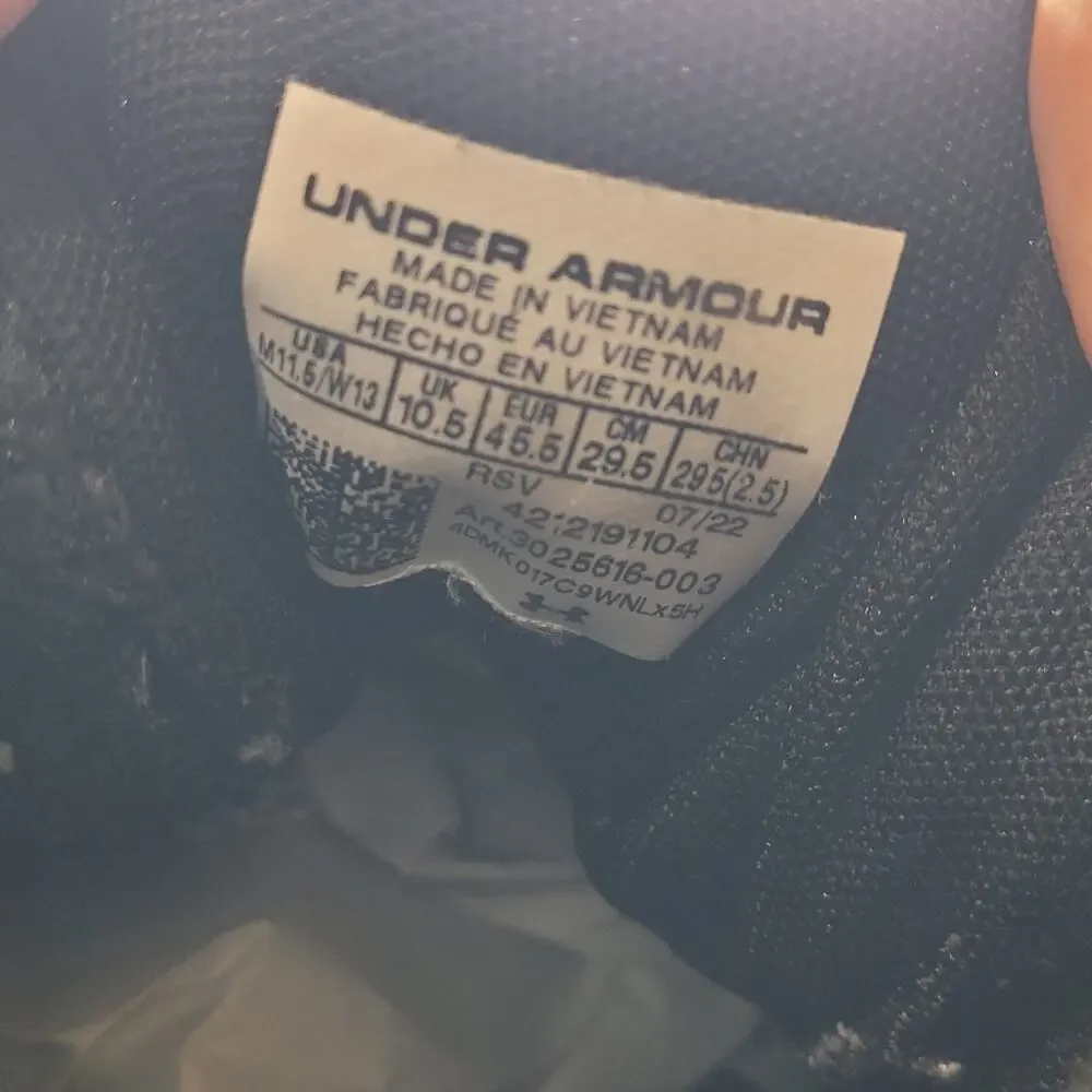 Under Armour Lockdown 6 black white Men's Size 11.5